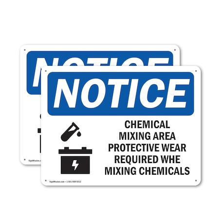 Signmission 10 in Height, 14 in Width, Plastic, Rectangle OS-2PACK-NS-P-1014-L-10561